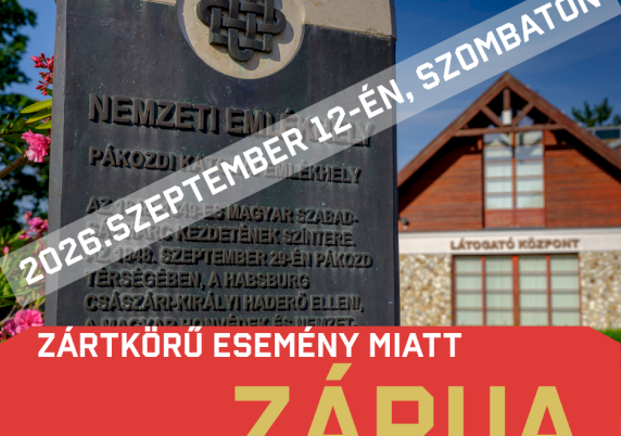 Zártkörű esemény miatt zárva